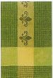 Waffle Weave 100% Cotton Sage Green Fleur De Lis Dishtowel 18" X 28" Set / 6
