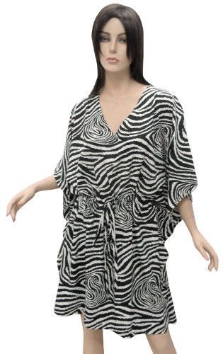 Eye Catching Animal Printed Plus Size Kaftan Caftan Beach Cover up Tunic Spring Resort Dress Mother's Day Gift product image