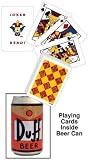 The Simpsons Duff Beer Can with Playing Cards