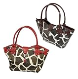 Savanna The Giraffe Print Bucket Handbag by Eliebags