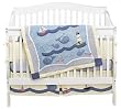Sumersault Whalley the Whale 4 pc Crib Set