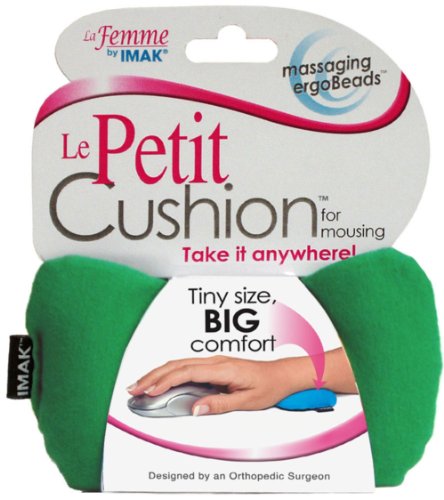 Imak Le Petit Mouse Cushion, Green (Pack of 2)