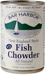 Bar Harbor All Natural New England Fish Chowder 15-Ounce Cans (Pack of 6)