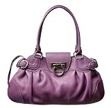 Salvatore Ferragamo Lavender Leather Margherita Bag 21-6317