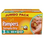 Pampers Simply Dry Couches Midi 4-9 k...