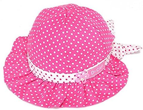 PULABO Newborn Baby Girls Cute Polka Dot Flower Bucket Sun Hat Infant Princess Cap