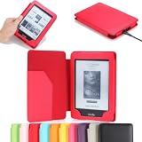 MoKo(TM) Cover Case for Amazon Kindle Paperwhite (6" High Resolution Display with Built-in Light), Red (with Auto Sleep/Wake)--Lifetime Warranty