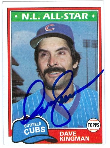 Dave Kingman Autographed/Hand Signed MLB Baseball card (Chicago Cubs) 1981 Topps #450