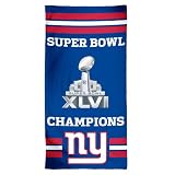NFL New York Giants Super Bowl XLVI Champions Fiber Beach Towel