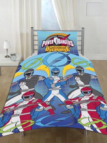 Childrens Toyshop  Kitchen & Housewares : Power Rangers Duvet Cover and Pillowcase Operation Overdrive 3 Rotary Design Bedding
