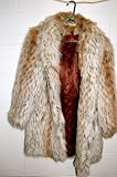 Women's Large Size-Russian Coyote Faux Fur Mid Length Coat