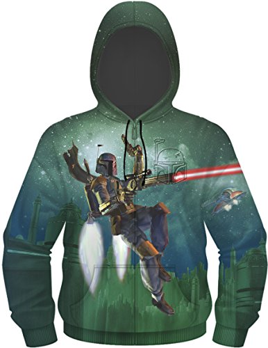 Star Wars Boba Fett Flying Sublimated Fleece Hoodie