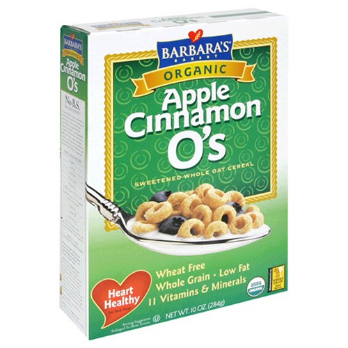 Barbara's Bakery Organic Apple Cinnamon O's Cereal, 10-Ounce Boxes (Pack of 6) by Barbara's Bakery