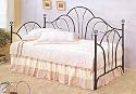 Black Metal Fan Back Daybed W Pop Up Trundle