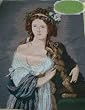 Gorgeous Completed Wool Needlepoint Canvas-Lady1