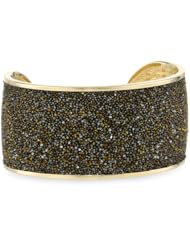Rebecca "Watamu" Yellow Gold Micro Crystal Pave Cuff Bracelet
