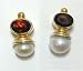Sterling Silver and 22K Gold Plated Post Earrings title=