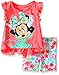 Disney Baby Girls' Minnie Mouse Bike Short Set with Fashion Top
