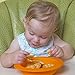 oogaa Baby Feeding Silicone Bowl - Easy Clean, Baby Safe - Tasteless - Orange