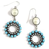 Image of Martine Wester Turquoise & Silver Drop Earrings