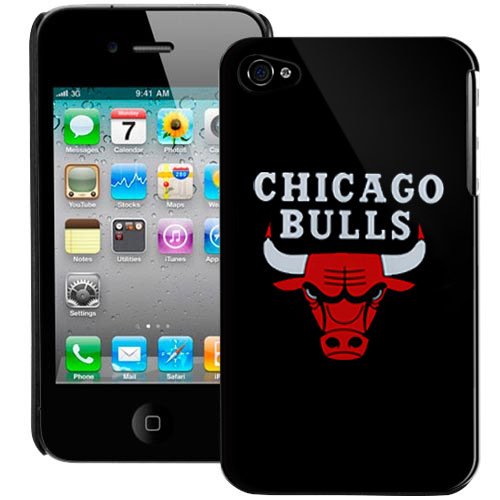 Tribeca FVA3453 iPhone 4 Solo Shell - Chicago Bulls - Black