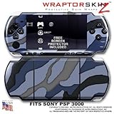Camouflage Blue WraptorSkinz Skin and Screen Protector Kit fits Sony PSP 30 ....