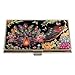 Antique Alive Mother of Pearl Design RFID Blocking Protection Business Card Case, Credit Card Holder, Metal Name Card Case, Stainless Steel Engraved Slim Purse Pocket Cash Money Wallet (Peacock)