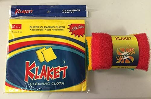 KLAKET Micro Fiber Miracle Sponge 3 Pack + Free 2 Pcs Cleaning Cloth