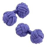 Purple Silk Knot Cufflink Set by Principessa purple silk cufflinks by 