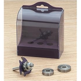 Grizzly C1798Z Slot Cutter w  3 Bearings, 1 4 Shank by Grizzly