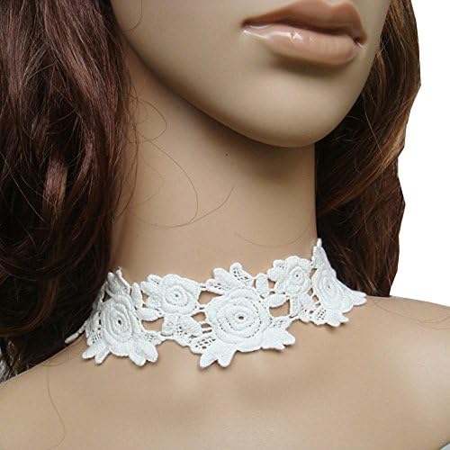 ZeroMart White Lace Flower Victorian Lolita Choker Necklace