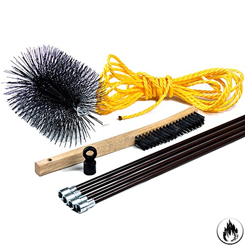 Chimney Cleaning Brush Kit 8 Inch Complete Kit from Midwest Hearth