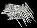 Club Pack of 36 Shiny Silver Splendor Shatterproof Icicle Christmas Ornaments 5"