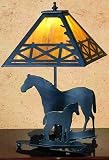 LAMPS BEAUTIFUL Rustic Style Horse Table Lamp by Meyda Tiffany--Excellent customer service--see our feedback.
