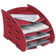 Fellowes 8012201 Earth Briefkorb mit mehreren Ablagen rot