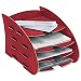 Fellowes 8012201 Earth Briefkorb mit mehreren Ablagen rot