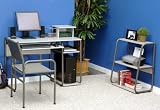Symmetrix 3 Piece Study Collection In Pewter/Spatter Finish By Studio RTA Furniture