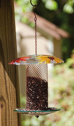 Column bird feeder Dragonflies