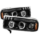 94-01 DODGE RAM HALO LED PROJECTOR HEADLIGHTS - BLACK by Sonar