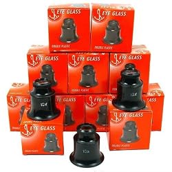 12 Eye Loupes Watchmakers Jewelers Quality Double Lens