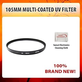 105mm Professional Multi-Coated Glass UV Filter Includes Bonus Cleaning Cloth