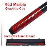 Red Marble Graphite Cue Billiard Stick