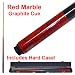 Red Marble Graphite Cue Billiard Stick