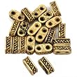 2 Hole Spacer Bali Beads Antq Gold Plt 9mm Approx 20