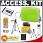 Sony CyberShot LCS-TWE Green Carrying Case + NP-BD1/NP-FD1 Battery + Accessory Kit for DSC-T200, DSC-T300, DSC-T500, DSC-T700, DSC-T9, DSC-T900 Digital Cameras
