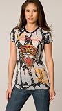 Ed Hardy - Ed Hardy Black Tiger Burnout Tee