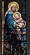 Frameable Art Card for Christmas - The Flight to Egypt in Stained Glass