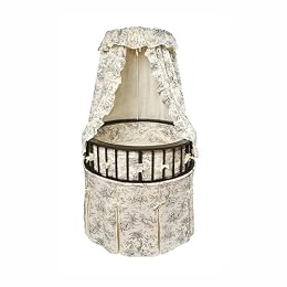 Round Baby Bassinet Toile Bedding Round Baby Bassinet Toile Bedding