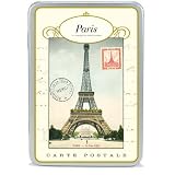 Paris Cavallini Carte Postale Tin of 18 Assorted Postcards, 2 of Each Design