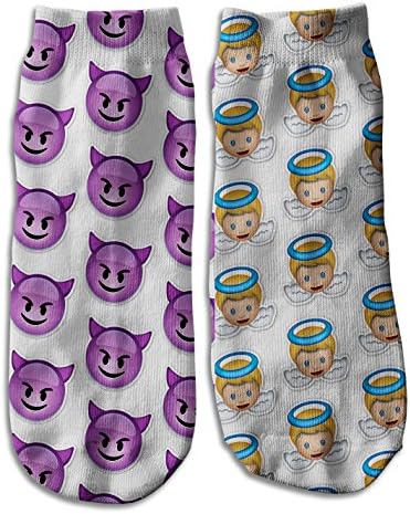 Custom Ankle Socks customized sport - Emojis Angels and Devils